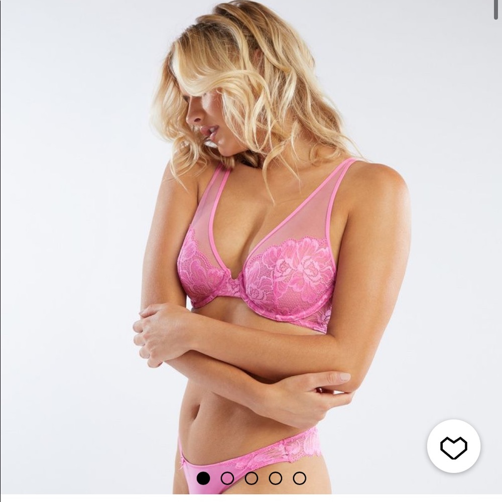 SAVAGE X FENTY NEW UNWORN LACE BRA PINK